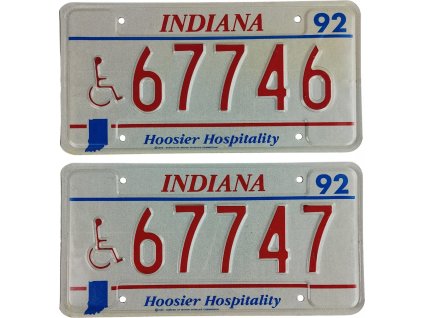 Americká státní poznávací značka Indiana USA (Varianta INDIANA 67746)