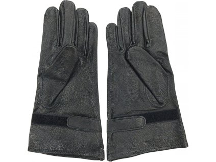 Rukavice kožené černé F1 vycházkové Francie (Velikost 7 (20 cm))