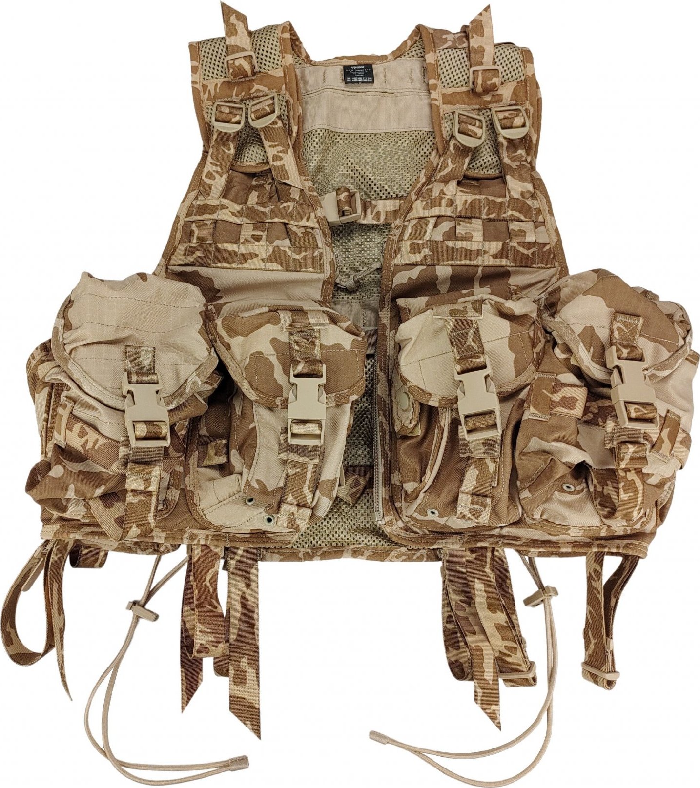 SPM-Liberec / Sewing Development Czech Company s.r.o. Vesta taktická UNI 2007 vz.95 desert AČR SPM (90O1B) popruhy v potisku originál