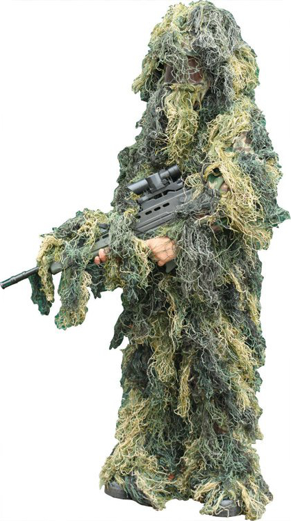 KOMBAT UK Dětský maskovací oblek Hejkal (Ghillie Suit) woodland 4-dílný Kombat® Velikost: S/M 7-9 let