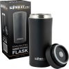 Termoska černá z nerezové oceli s úložným prostorem ve víku Kombat 330ml