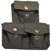 Trojsumka pouzdro na munici bavlněné M37 Webbing WWII Velká Británie originál (Barva zelenohnědá)