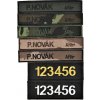 Vojenská jmenovka AČR jednotlivá velcro J-3 (Barva výšivky oliv/černá, rozměr 130 x 25mm)