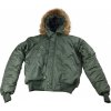 Bunda N2B zimní aljaška s kožešinovou kapucí zelená MMB® (Velikost S)