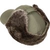 Čepice zimní ušanka s kšiltem a kožešinou FoX® Outdoor Oliv