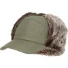 Čepice zimní ušanka s kšiltem a kožešinou FoX® Outdoor Oliv