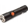 Svítilna kapesní s klipem COB LED ZOOM Flashlight USB nabíjení