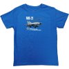 Triko dětské s potiskem MIG-21 sovětský stíhací letoun Mikojan-Gurevič modré EXC® (Vyberte velikost 110)