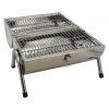 Gril na dřevěné uhlí Double 2x 38cm cestovní Camping BBQ Cattara