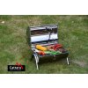 Gril na dřevěné uhlí Double 2x 38cm cestovní Camping BBQ Cattara