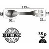 Ocelová lžíce s vidličkou oboustranná CMG® Cutlery ST1