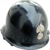 Helma francouzské policie s kovovým odznakem Gendarme Francie originál použitá