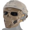 Maska celoobličejová lebka hnědá Skull Messenger Mask Coyote Kombat® Tactical