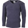 Svetr britský s výstřihem do V šedomodrý RAF (Velikost 82 (XXS) použitý)