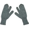 Rukavice tříprsté palčáky vlněné šedé Švýcarsko (Velikost M)