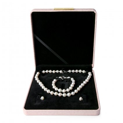 Luxusní dárková krabička na šperky 18,5 *18,5 cm bílá