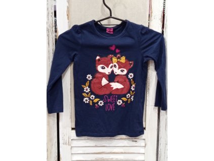 Dívčí triko dlouhý rukáv velikost 116 Kiki koko jako nová