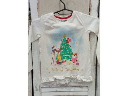 Dívčí triko dlouhý rukáv velikost 116 Little Kids s volantem