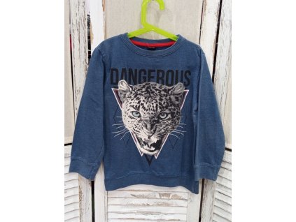 Chlapecká mikina velikost 128 bez kapuci jako nová