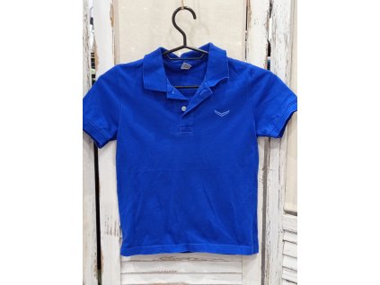 Chlapecké tričko s límečkem velikost 128 tygma