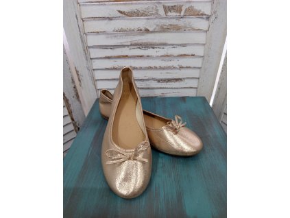 Dámské zlaté baleríny nové velikost 39/40
