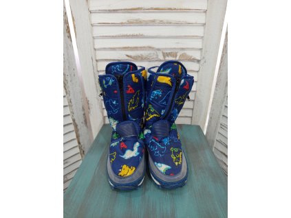 Dětské sněhule dinosaur velikost 33