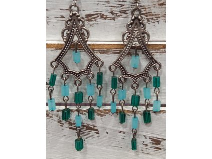 Náušnice zdobené korálky nové