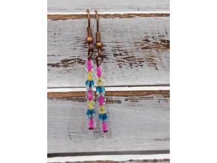 Náušnice barevné korálky nové