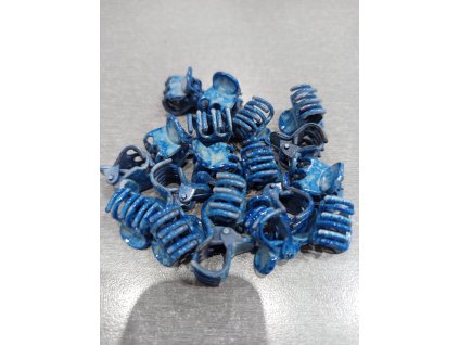 Skřipec do vlasů 2 cm 1 balení 19 ks-modrá