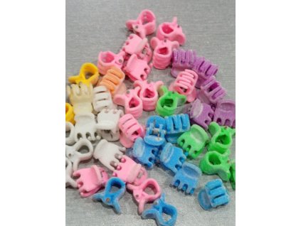 Skřipec do vlasů mix barev sametové 1 balení 23 kusů