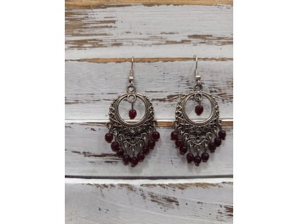 Náušnice vínové kamínky
