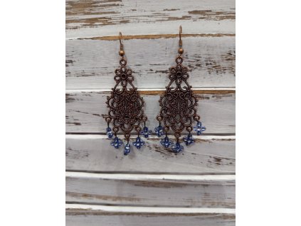 Náušnice modré kamínky