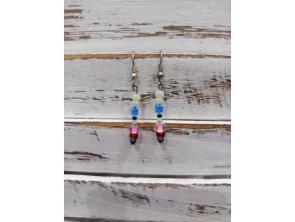 Náušnice barevné korálky