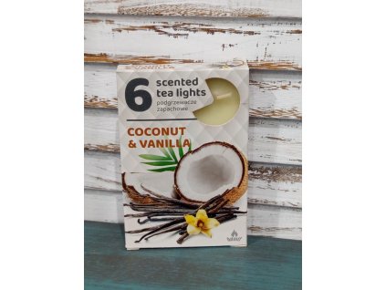 Čajové svíčky Coconut& Vanilia 6 ks