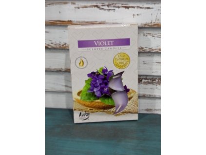 Čajové svíčky Violet 6 kusů