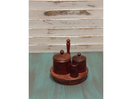 Dřevěná slánka a pepřenka dvojitá