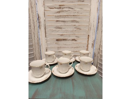 Kávový servis se zlatým zdobením Stará Role