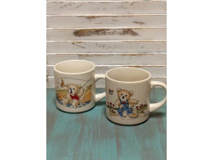 Hrnečky s dětským motivem 2 kusy medvídek