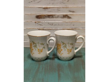 Porcelánové hrnečky květy 2 ks