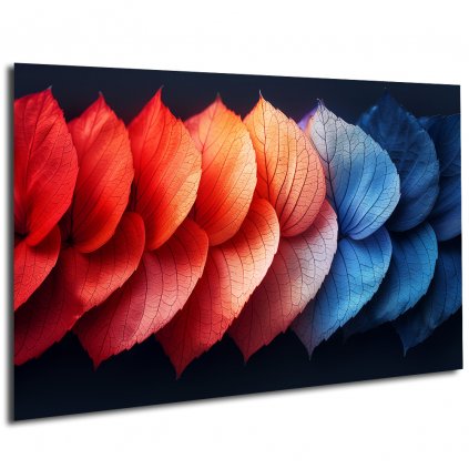 Abstraktní obraz Listy v přechodu barev 3 2 blank side view