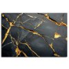 Abstraktní obraz Černý mramor a zlaté praskliny 3 2 blank front