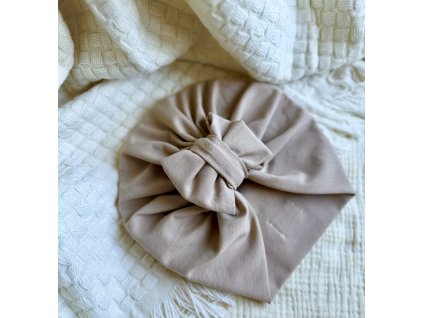 Turban LATTE s mašlí