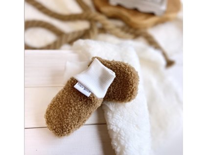 Rukavičky TEDDY CURLY Camel