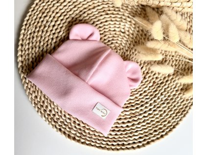Čepička s oušky CANDY PINK