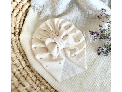 Žebro TURBAN s mašlí SRDÍČKA