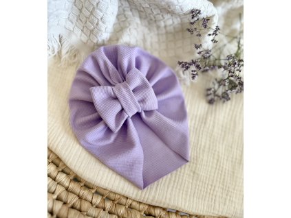 Žebro TURBAN s mašlí LILA