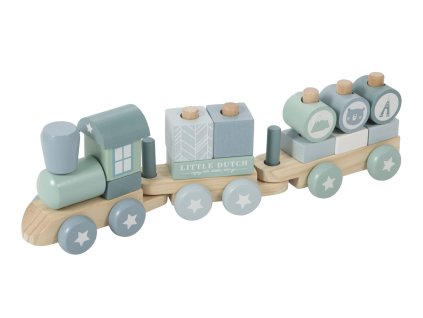 Little Dutch Drevený vláčik – Blue, 45 cm 1