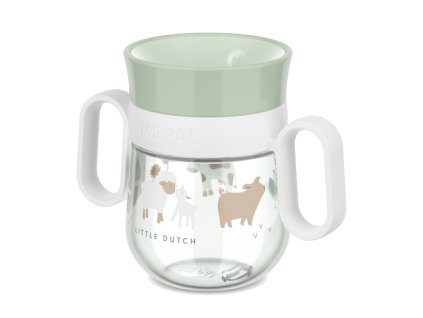 Little Dutch Hrnček trénovací 360 ° 200 ml 6m + Farma 1