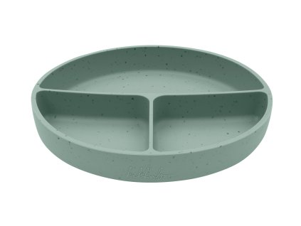 KikkaBoo Tanier delený s prísavkou Platinum Silicone Sage (1)