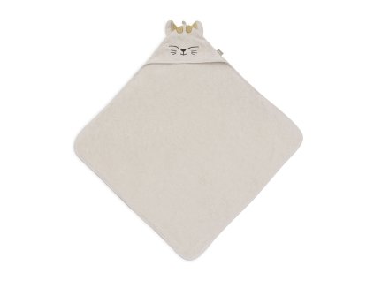 Jollein Osuška s kapucňou froté 75x75cm mačička Charlie (1)